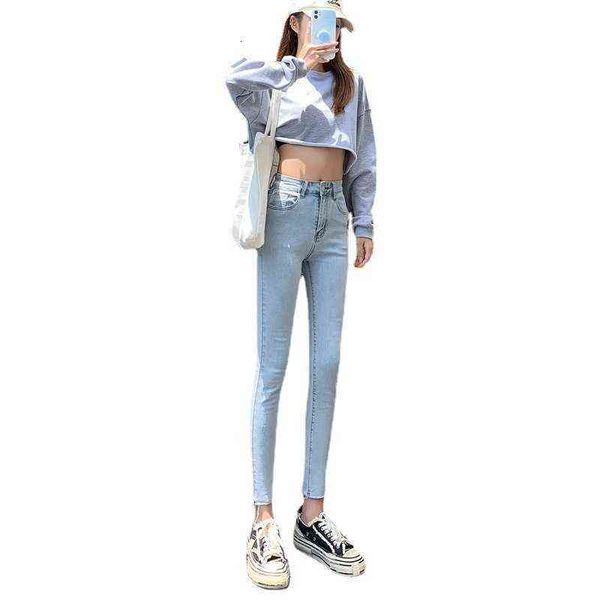 jeans light be women's high waist slim leggings 2021 summer stretch pencil capris, Blue
jeans light be women's high waist slim leggings 2021 summer stretch pencil capris, Blue