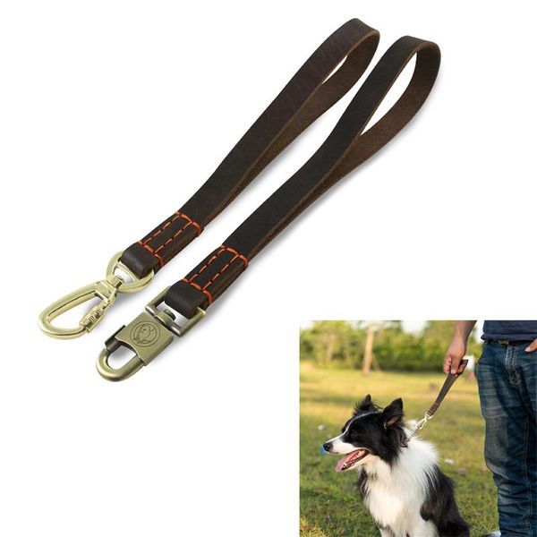 dog collars & leashes short leash explosion-proof traction belt one step real leather pet walking training lead for medium large big dogs
dog collars & leashes short leash explosion-proof traction belt one step real leather pet walking training lead for medium large big dogs