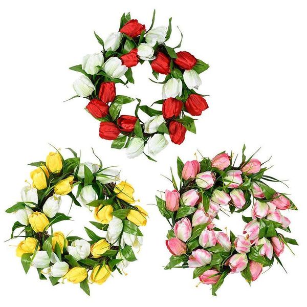 decorative flowers & wreaths artificial tulip wreath 3 style garland wedding po simulation fake flower wall decor home door
decorative flowers & wreaths artificial tulip wreath 3 style garland wedding po simulation fake flower wall decor home door