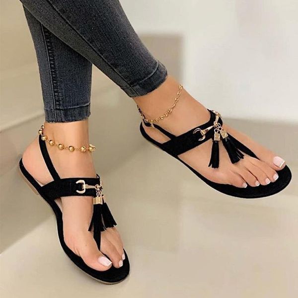 woman sandals female clip-toe flats ladies tassel beach shoes women flip flop women's fashion buckle footwear plus size 35-43, Black
woman sandals female clip-toe flats ladies tassel beach shoes women flip flop women's fashion buckle footwear plus size 35-43, Black
