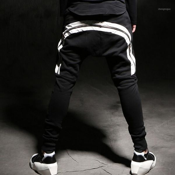 men's pants autumn winter mens personality hip hop harem with back zippers men hairstylist punk skinny joggers slim fit trousers, Black
men's pants autumn winter mens personality hip hop harem with back zippers men hairstylist punk skinny joggers slim fit trousers, Black
