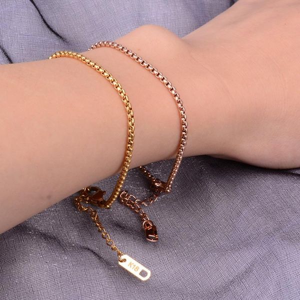 fashion simple curb cuban link chain buckle bracelets for women men gold rose color bracelet brand jewelry gifts z195 charm, Golden;silver
fashion simple curb cuban link chain buckle bracelets for women men gold rose color bracelet brand jewelry gifts z195 charm, Golden;silver
