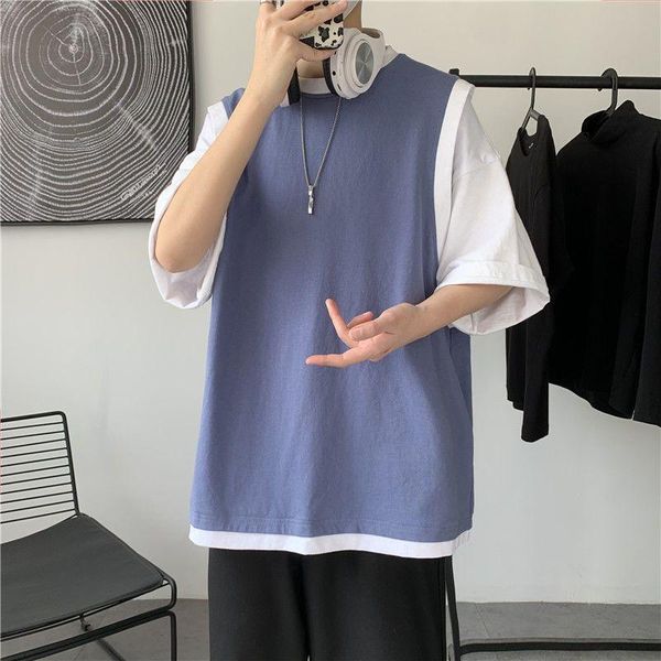 men's t-shirts short-sleeved t-shirt male fake two pieces of tide casual loose hong kong style student summer collocation handso, White;black
men's t-shirts short-sleeved t-shirt male fake two pieces of tide casual loose hong kong style student summer collocation handso, White;black