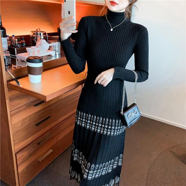 casual dresses temperament high-neck knitted dress 2021 autumn and winter mid-length base sweater pleated skirt fashionable women's clo, Black;gray
casual dresses temperament high-neck knitted dress 2021 autumn and winter mid-length base sweater pleated skirt fashionable women's clo, Black;gray