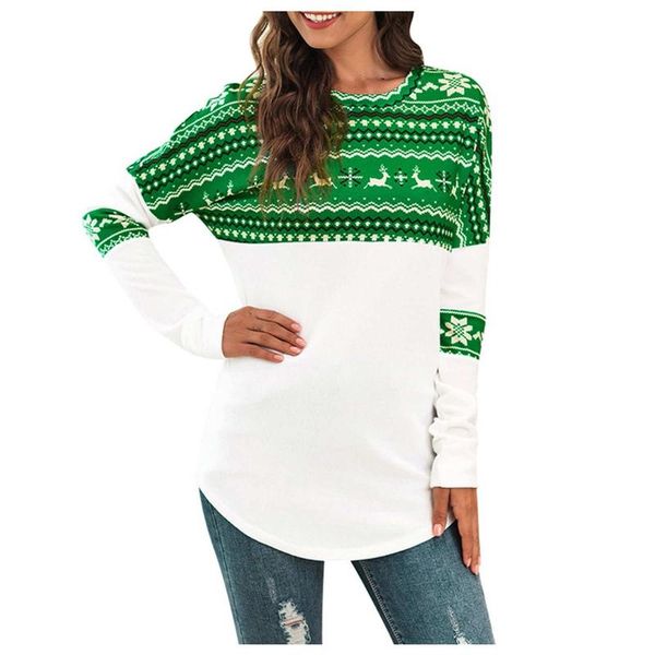 women's blouses & shirts 5xl plus size christmas blouse colour block printed casual long sleeve v-neck shirt blusas chemise femme, White
women's blouses & shirts 5xl plus size christmas blouse colour block printed casual long sleeve v-neck shirt blusas chemise femme, White