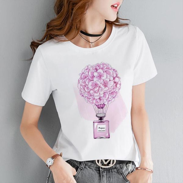 clothes flower perfume bottle womens t shirts sweet short sleeve printed summer harajuku female shirt fashion casual, White
clothes flower perfume bottle womens t shirts sweet short sleeve printed summer harajuku female shirt fashion casual, White
