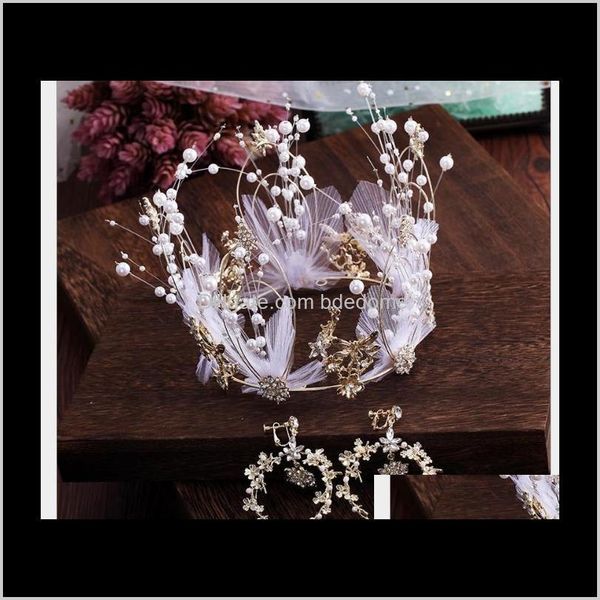wedding hair jewelry drop delivery 2021 bride headdress senmi handmade golden feather crown earrings korean dress aessories fww2r, Slivery;golden
wedding hair jewelry drop delivery 2021 bride headdress senmi handmade golden feather crown earrings korean dress aessories fww2r, Slivery;golden