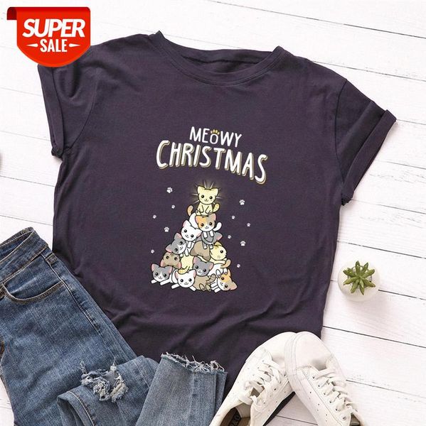 spot christmas theme european and american women's loose cat round neck short-sleeved cotton t-shirt women #nw40, White
spot christmas theme european and american women's loose cat round neck short-sleeved cotton t-shirt women #nw40, White
