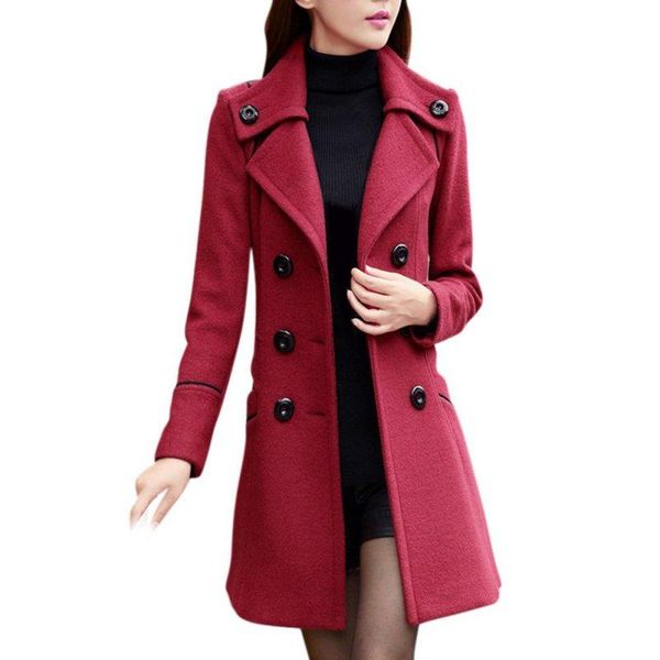 women's trench coats female coat fashion solid winter woolen for women double breasted overcoat turn-down collar slim outerwear, Tan;black
women's trench coats female coat fashion solid winter woolen for women double breasted overcoat turn-down collar slim outerwear, Tan;black