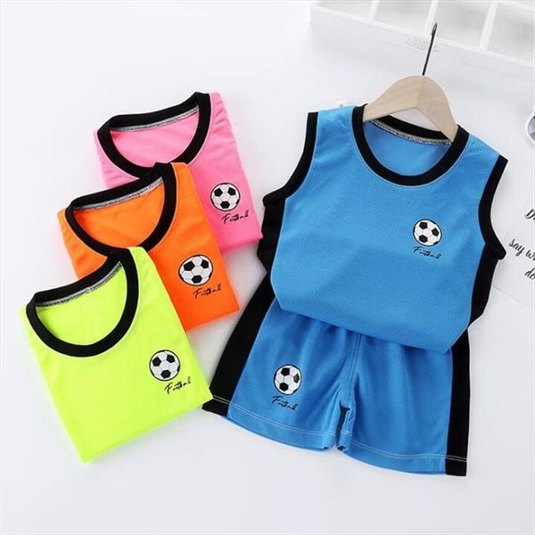 kids sport clothes set t shirt shorts 2pcs summer childrens vest suit sleeveless baby boys girls clothing casual, White 
kids sport clothes set t shirt shorts 2pcs summer childrens vest suit sleeveless baby boys girls clothing casual, White