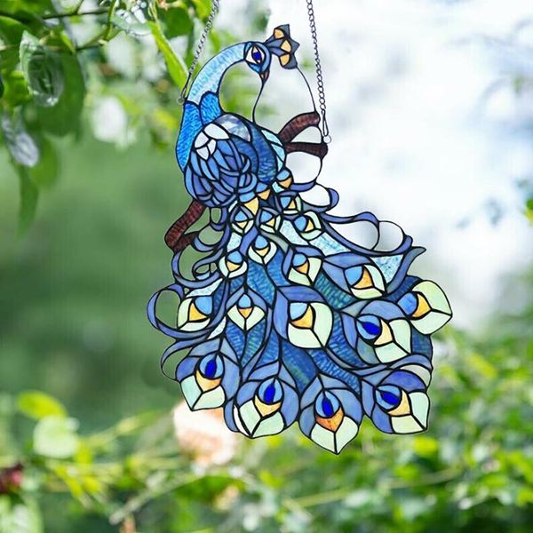 decorative objects & figurines acrylic window painted peacock pendant creative ornament double-sided translucent home panel decoration *2
decorative objects & figurines acrylic window painted peacock pendant creative ornament double-sided translucent home panel decoration *2