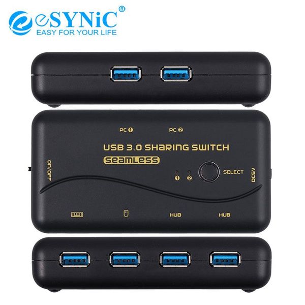 audio cables & connectors esynic usb 2.0 seamless sharing switch 2 computers share 4 hub devices switchers box for printer scanner projector
audio cables & connectors esynic usb 2.0 seamless sharing switch 2 computers share 4 hub devices switchers box for printer scanner projector