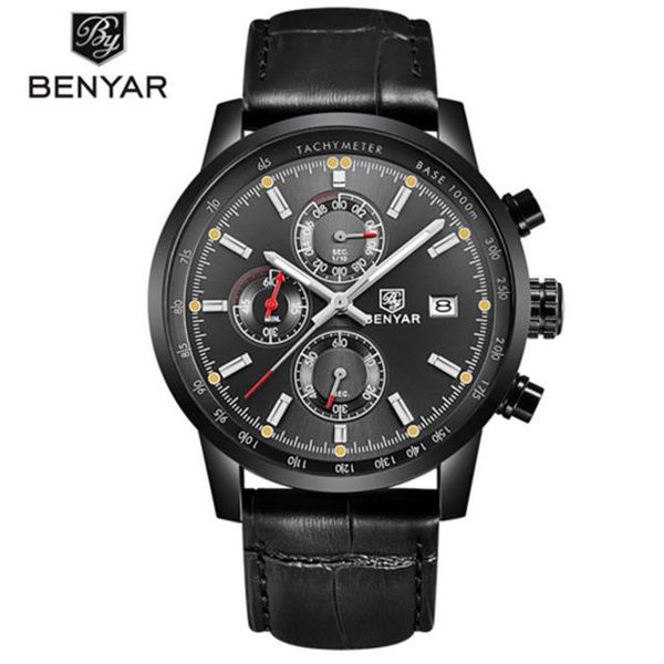 wristwatches benyar by-5102 leather business watches men wrist luxury quartz sports male relogio masculino, Slivery;brown
wristwatches benyar by-5102 leather business watches men wrist luxury quartz sports male relogio masculino, Slivery;brown