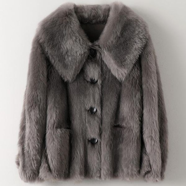 women's fur & faux fashion full sheep real coat women beige cashmere long sleeves single breasted solid elegant office lady winter fema, Black
women's fur & faux fashion full sheep real coat women beige cashmere long sleeves single breasted solid elegant office lady winter fema, Black