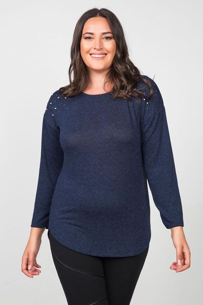 women's blouses & shirts navy blue plus size blouse , shirt with pearls on shoulder, White
women's blouses & shirts navy blue plus size blouse , shirt with pearls on shoulder, White