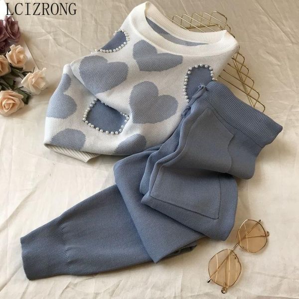 women's tracksuits love printed knitted sweater 2 peice set women short sleeve korean spring female short+pants suit casual girl tracks, Gray
women's tracksuits love printed knitted sweater 2 peice set women short sleeve korean spring female short+pants suit casual girl tracks, Gray
