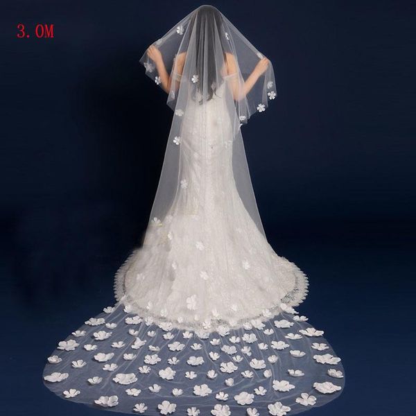 bridal veils wedding veil with comb cathedral 3m long appliques white/ivory beautiful flowers veu de noiva longo, Black
bridal veils wedding veil with comb cathedral 3m long appliques white/ivory beautiful flowers veu de noiva longo, Black