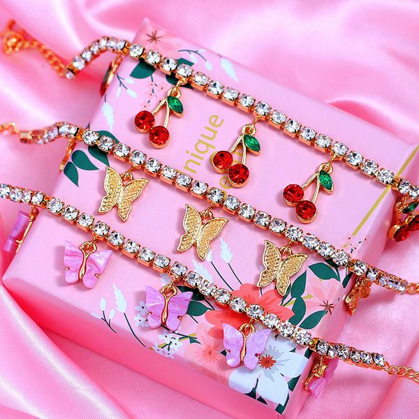 fashion butterfly anklet bling rhinestone tennis chain foot chain jewelry for women summer beach anklet barefoot chain, Red;blue
fashion butterfly anklet bling rhinestone tennis chain foot chain jewelry for women summer beach anklet barefoot chain, Red;blue