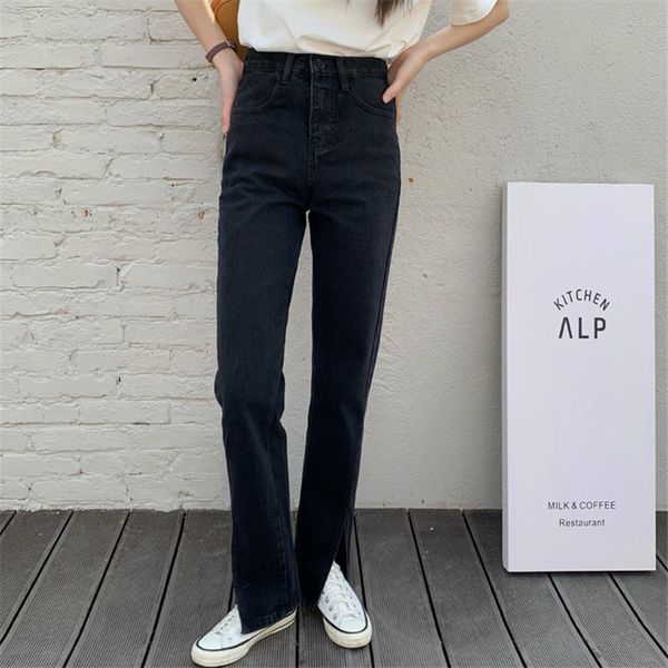 black wide split pants femme loose plus size straight cowboy high waist jeans denim all match streetwear trousers 210421, Blue
black wide split pants femme loose plus size straight cowboy high waist jeans denim all match streetwear trousers 210421, Blue
