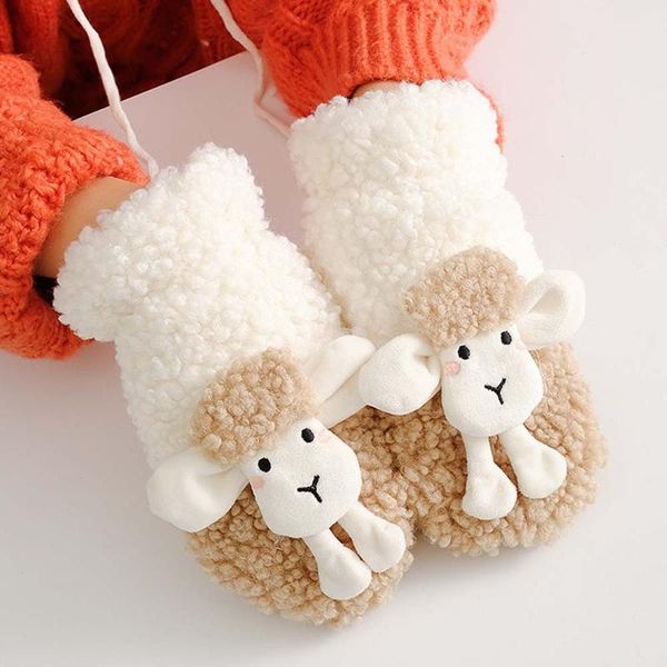 five fingers gloves ins winter 6 color double layer lamb velvet female mittens hanging neck thick student warm cute plush 2021, Blue;gray
five fingers gloves ins winter 6 color double layer lamb velvet female mittens hanging neck thick student warm cute plush 2021, Blue;gray