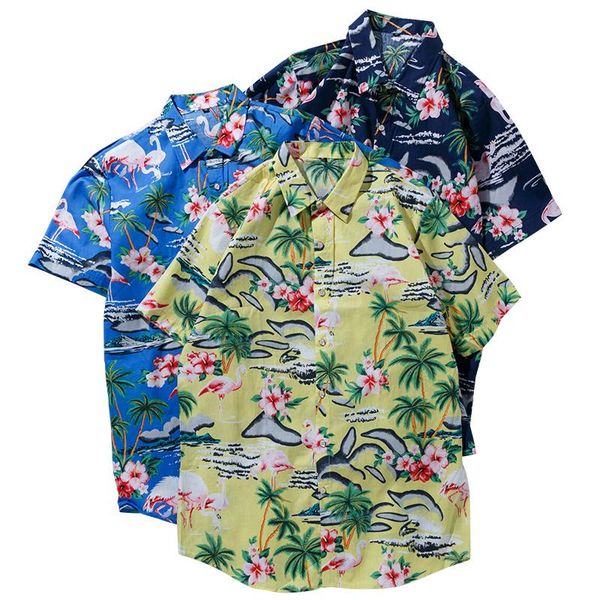 men's casual shirts men hawaiian shirt summer short sleeve flamingos print button down beach party blouse cotton comfortable soft plus, White;black
men's casual shirts men hawaiian shirt summer short sleeve flamingos print button down beach party blouse cotton comfortable soft plus, White;black