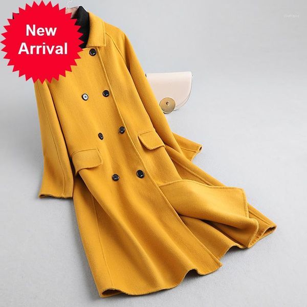 women's wool & blends women winter 2021 fashiont fur coat jacket female lady's long style pocket belt suit clothes a988023, Black
women's wool & blends women winter 2021 fashiont fur coat jacket female lady's long style pocket belt suit clothes a988023, Black