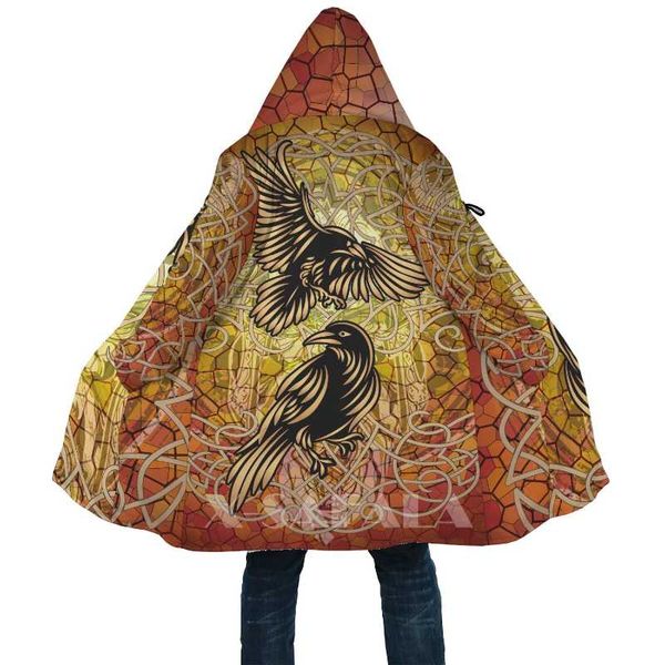 men's wool & blends viking style symbol 3d printed hoodie long coat hooded cloak thick down jacket parkas outerwear cotton pullovers, Black
men's wool & blends viking style symbol 3d printed hoodie long coat hooded cloak thick down jacket parkas outerwear cotton pullovers, Black
