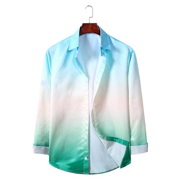 100% cotton gradient color men's shirt slim fit spring and autumn brand casual long-sleeved soft comfortable shirts, White;black
100% cotton gradient color men's shirt slim fit spring and autumn brand casual long-sleeved soft comfortable shirts, White;black