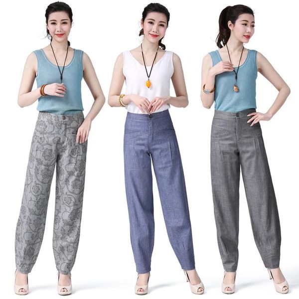 women's pants & capris high waist bloomers women cotton linen breathable casual ankle-length mother plus size loose carrot, Black;white
women's pants & capris high waist bloomers women cotton linen breathable casual ankle-length mother plus size loose carrot, Black;white