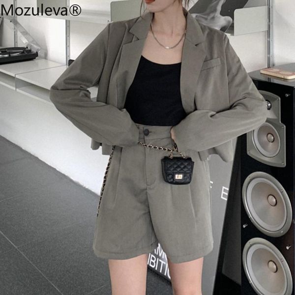 women's tracksuits mozuleva chic elegant women 2 pieces blazer sets 2021 summer short sleeve single-breasted jackets & high waist suits, Gray
women's tracksuits mozuleva chic elegant women 2 pieces blazer sets 2021 summer short sleeve single-breasted jackets & high waist suits, Gray