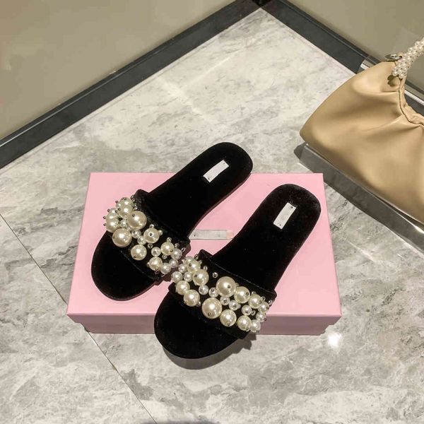wholesale high version pearl women wear suede slippers flat bottomed vacation beach luxurysss designersss shoes yw, Black
wholesale high version pearl women wear suede slippers flat bottomed vacation beach luxurysss designersss shoes yw, Black