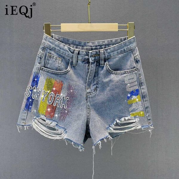 women's shorts ieqj 2021 summer fashion sequins spliced vintage broken s female light blue denim women casual wr23405 big size, White;black
women's shorts ieqj 2021 summer fashion sequins spliced vintage broken s female light blue denim women casual wr23405 big size, White;black