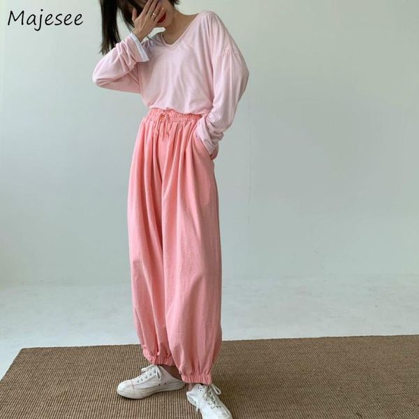 casual pants women solid drawstring harem trousers soft girls pink high waist summer 2021 chic korean breathable fashion womens women's, Black;white
casual pants women solid drawstring harem trousers soft girls pink high waist summer 2021 chic korean breathable fashion womens women's, Black;white