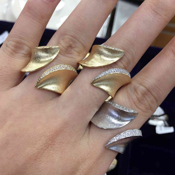 luxury trendy vintage golden rings leaf shape saudi arabic dubai ring aretes de mujer modernos 2021, Silver
luxury trendy vintage golden rings leaf shape saudi arabic dubai ring aretes de mujer modernos 2021, Silver