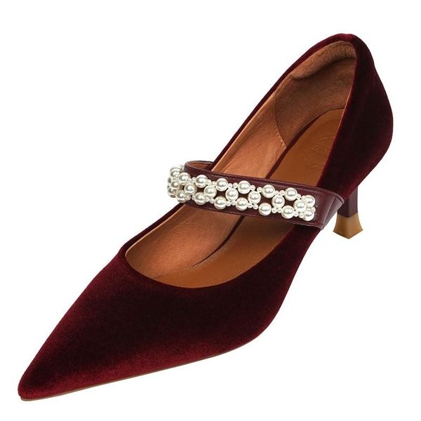 french vintage genuine leather beading pearl fairy pointed toe thin high heel slip on dance party women pumps l29 dress shoes, Black 
french vintage genuine leather beading pearl fairy pointed toe thin high heel slip on dance party women pumps l29 dress shoes, Black