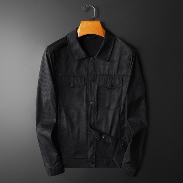 men's jackets 2021 autumn jacket korean fashion trend lapel slim, Black;brown 
men's jackets 2021 autumn jacket korean fashion trend lapel slim, Black;brown