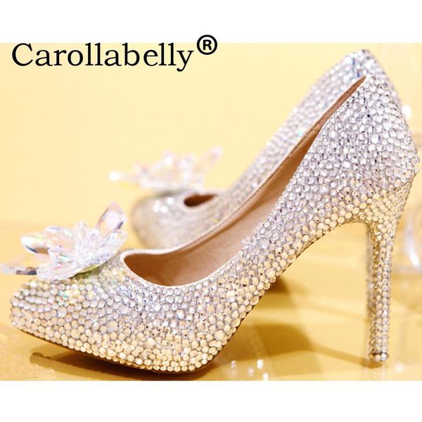 women rhinestone high heels cinderella shoes pumps pointed toe woman crystal wedding dress, Black
women rhinestone high heels cinderella shoes pumps pointed toe woman crystal wedding dress, Black