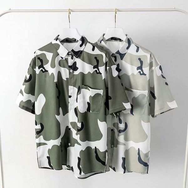 men's casual shirts summer safari style harajuku fashion streetwear short sleeve men clothing camouflage, White;black
men's casual shirts summer safari style harajuku fashion streetwear short sleeve men clothing camouflage, White;black