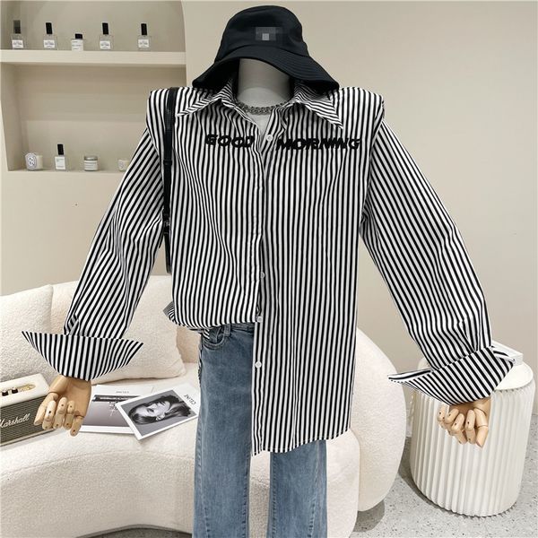 blouses spring summer woman's niche design striped white embroidered with letters shirt
blouses spring summer woman's niche design striped white embroidered with letters shirt