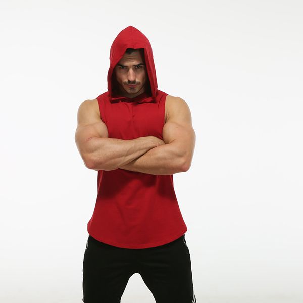 men's t-shirts men fitness sports hooded vest elastic sleeveless curved hem cotton size s-2xl 29hx, White;black
men's t-shirts men fitness sports hooded vest elastic sleeveless curved hem cotton size s-2xl 29hx, White;black