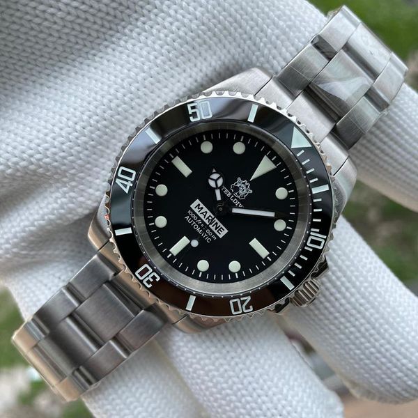 wristwatches sd1954 retro mechanical wristwatch upgrade version steeldive design swiss bgw9 blue luminous 300m waterproof men's diving, Slivery;brown
wristwatches sd1954 retro mechanical wristwatch upgrade version steeldive design swiss bgw9 blue luminous 300m waterproof men's diving, Slivery;brown