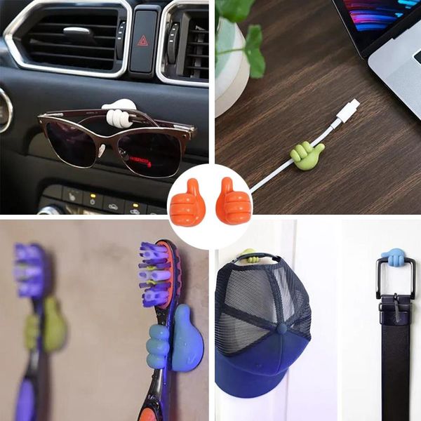 hooks & rails a pair creative thumb hook cable organizer silicone non-marking sticky multifunctional key data line deskstorage clip
hooks & rails a pair creative thumb hook cable organizer silicone non-marking sticky multifunctional key data line deskstorage clip