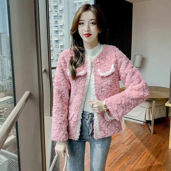 women's fur & faux lamb wool coat female autumn and winter 2021 style korean small fragrance short padded jacket outer wear, Black
women's fur & faux lamb wool coat female autumn and winter 2021 style korean small fragrance short padded jacket outer wear, Black