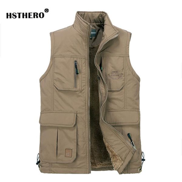 men's vests business clothing winter mens vest thicken fleece sleeveless jacket autumn cotton casual multi pocket male waistcoat coat, Black;white
men's vests business clothing winter mens vest thicken fleece sleeveless jacket autumn cotton casual multi pocket male waistcoat coat, Black;white