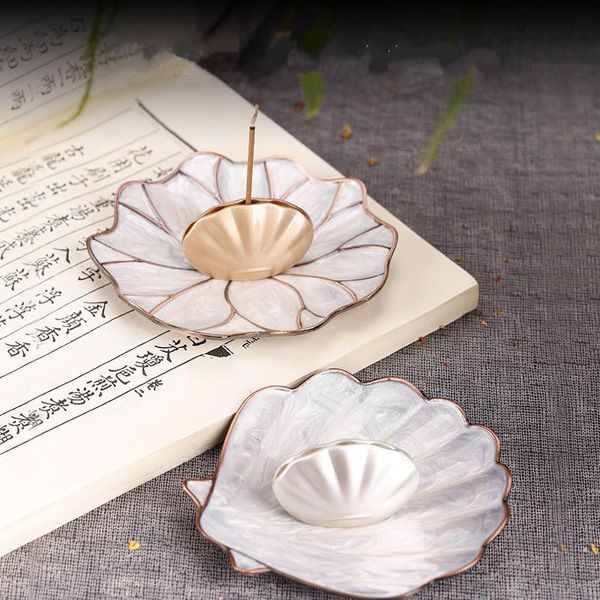 fragrance lamps creative home shell shape incense burner stick holder alloy mini furnace teahouse decor crafts
fragrance lamps creative home shell shape incense burner stick holder alloy mini furnace teahouse decor crafts