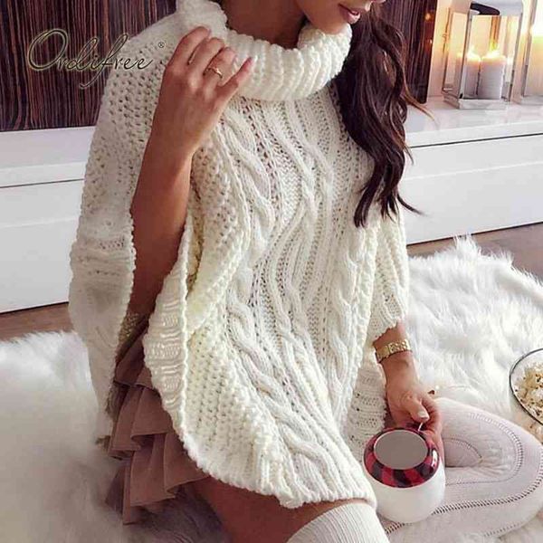 autumn winter women sweaters warm casual loose knitted pullovers female turtleneck sweater jumpers 210415, White;black
autumn winter women sweaters warm casual loose knitted pullovers female turtleneck sweater jumpers 210415, White;black