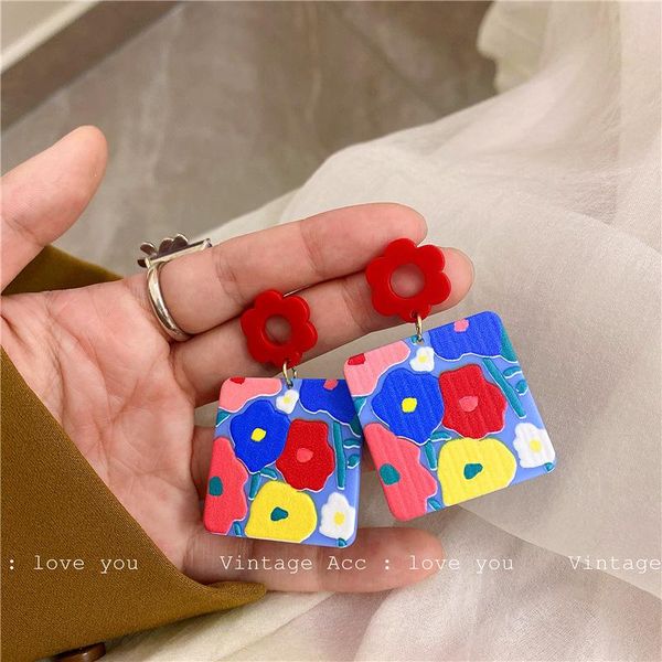 dangle & chandelier korean fashion cute geometric square flower earrings for women vintage acrylic earings summer accessories lovely jewelry, Silver
dangle & chandelier korean fashion cute geometric square flower earrings for women vintage acrylic earings summer accessories lovely jewelry, Silver