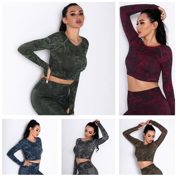 yoga outfit seamless woman sports long sleeve camouflage breathable clothes women's running fitness 2021
yoga outfit seamless woman sports long sleeve camouflage breathable clothes women's running fitness 2021