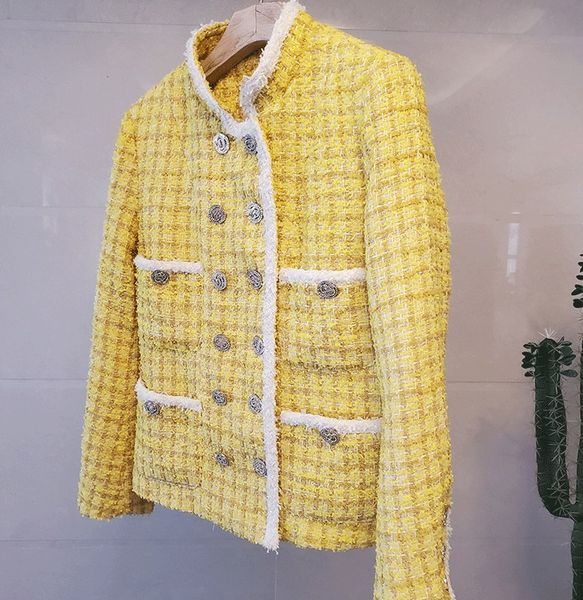 women's suits & blazers women fashion double breasted tweed blazer coat vintage long sleeve pockets female outerwear chic 9n2, White;black
women's suits & blazers women fashion double breasted tweed blazer coat vintage long sleeve pockets female outerwear chic 9n2, White;black
