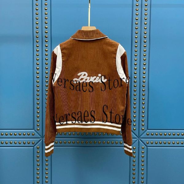 women's jackets 2021 luxury design high-end fashion corduroy long sleeve lapel baseball jacket temperament versatile short coat top, Black;brown
women's jackets 2021 luxury design high-end fashion corduroy long sleeve lapel baseball jacket temperament versatile short coat top, Black;brown